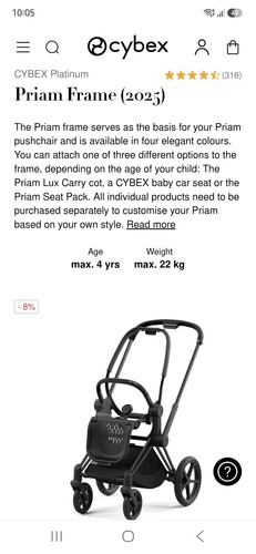 Cybex priam pushchair - pushchair,